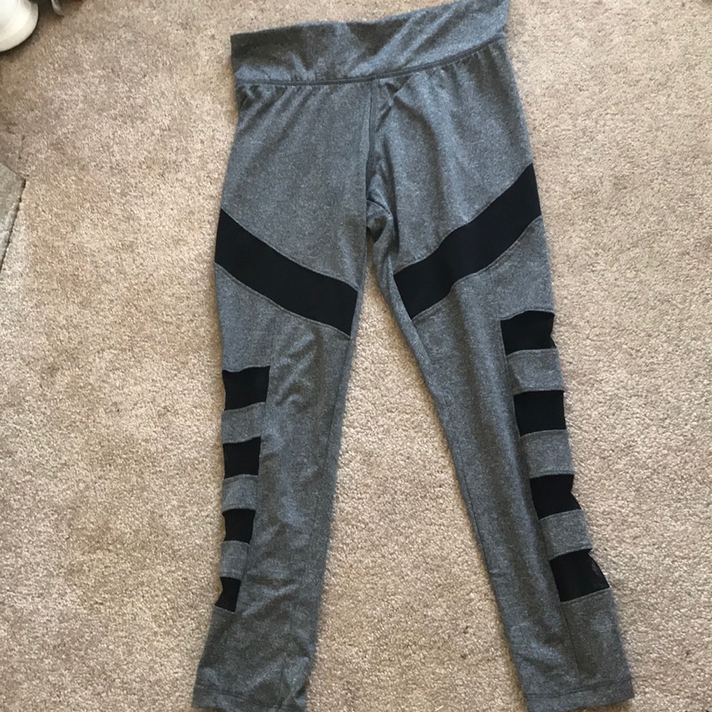 Grey mesh leggings